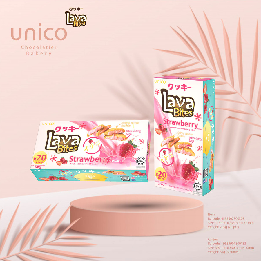 Lava Bites Strawberry 200g box packaging