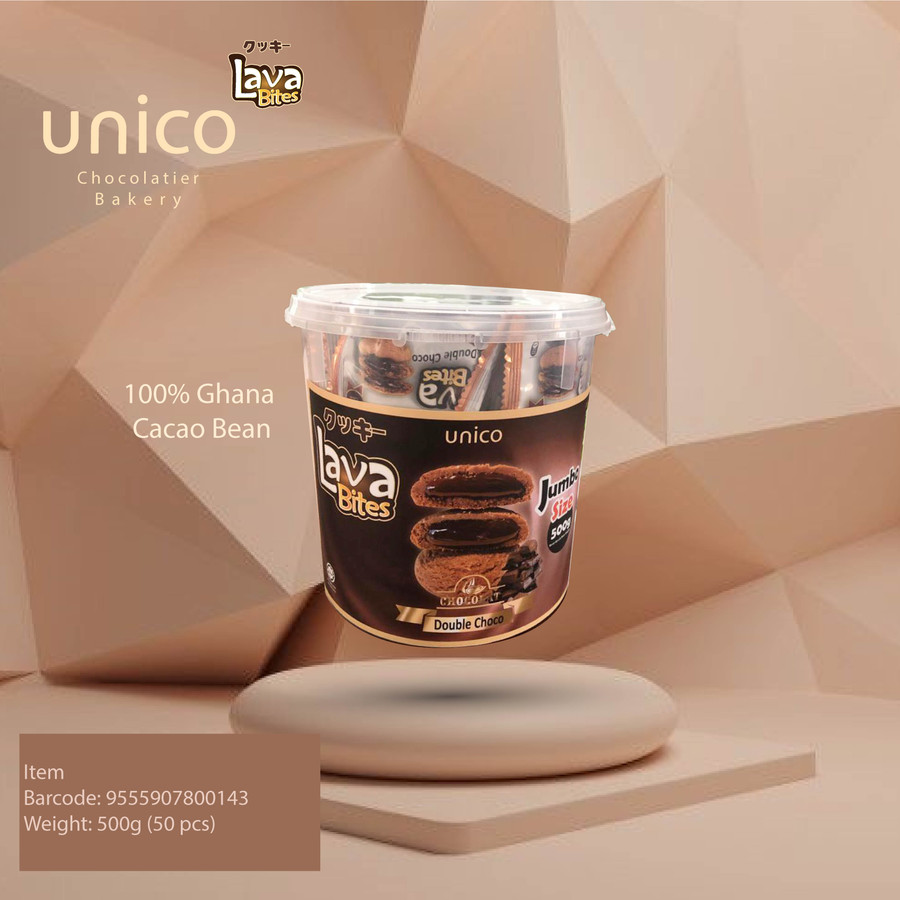 Lava Bites Double Choco Bucket 500g bucket packaging