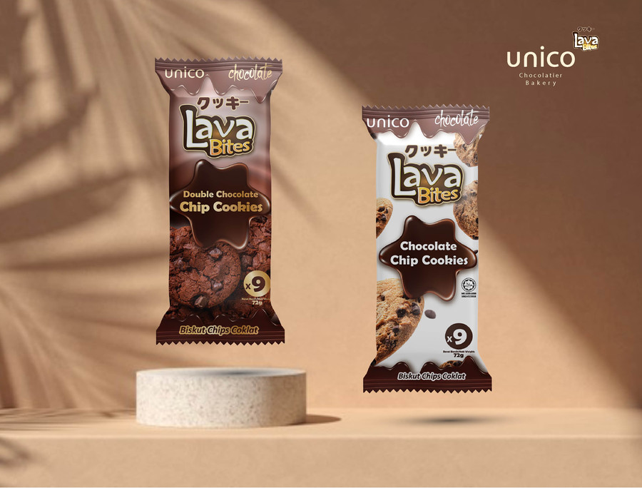 Lava Bites Lava Chip Cookies 72g bag packaging