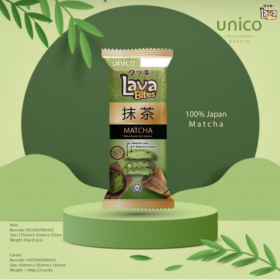 Lava Bites Matcha 60g bag packaging